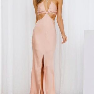 Pink maxi cutout dress (NEW) BE MY LOVE MIDI DRESS
